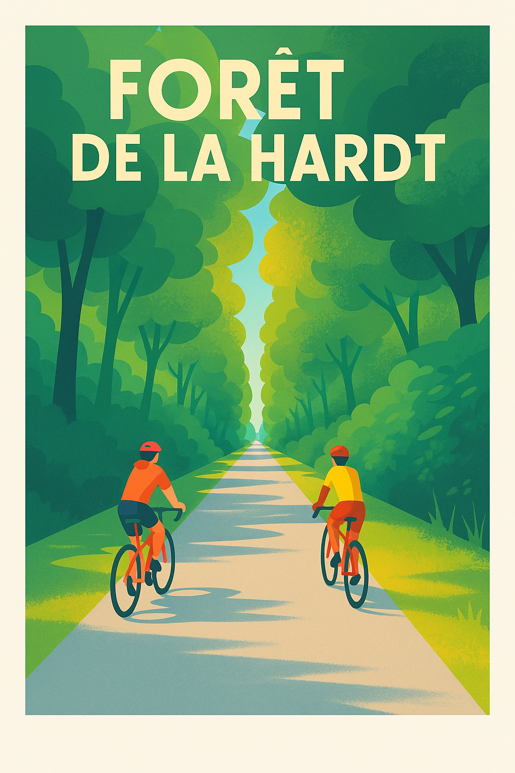 Affiche de Forêt de la Hardt - Évasion naturelle à vélo