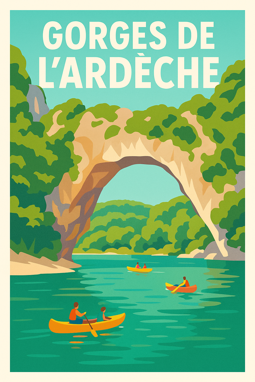Affiche de Gorges de l'Ardèche - L'aventure au cœur du Pont d'Arc