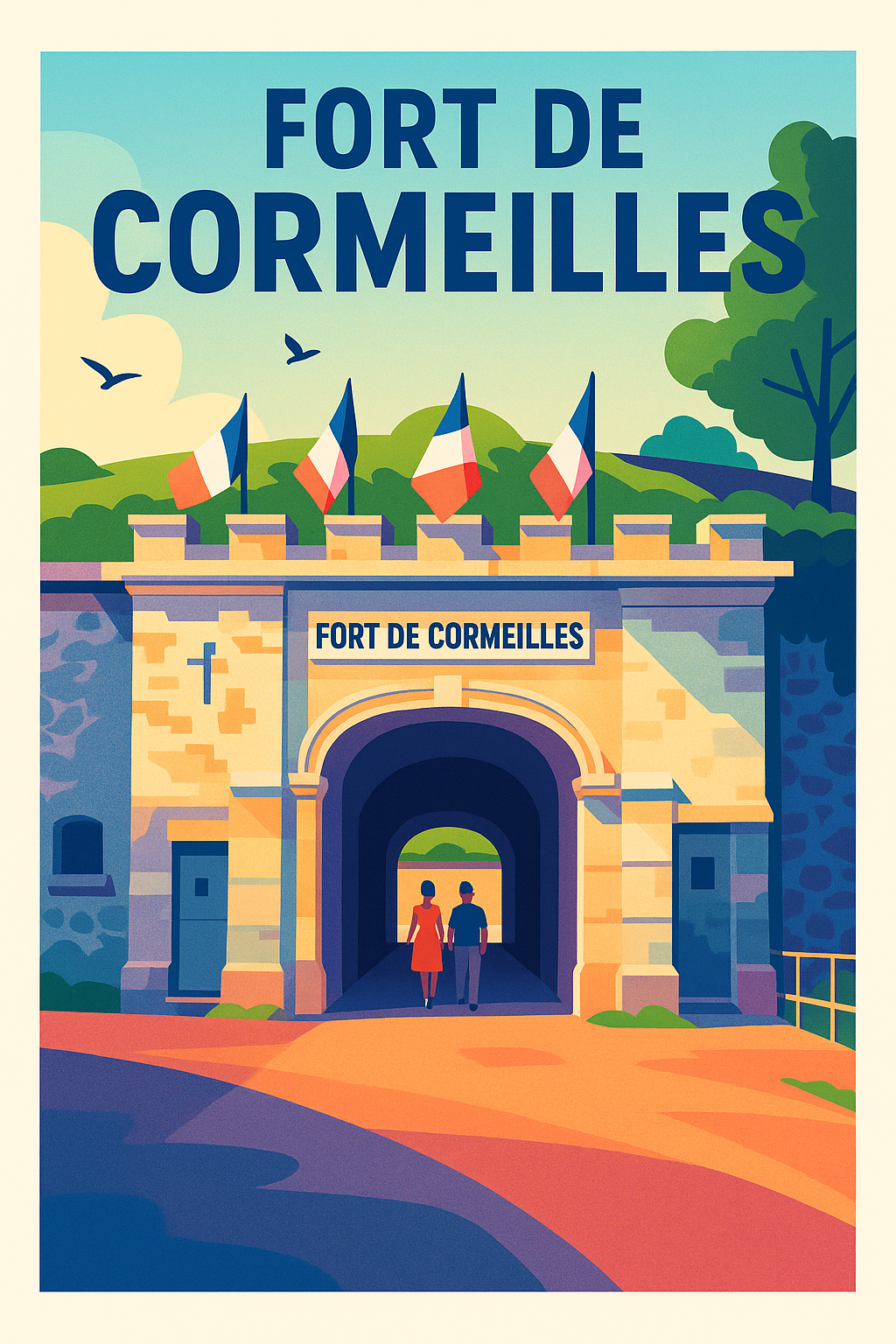 Affiche de Fort de Cormeilles - L'élégance historique du patrimoine francilien