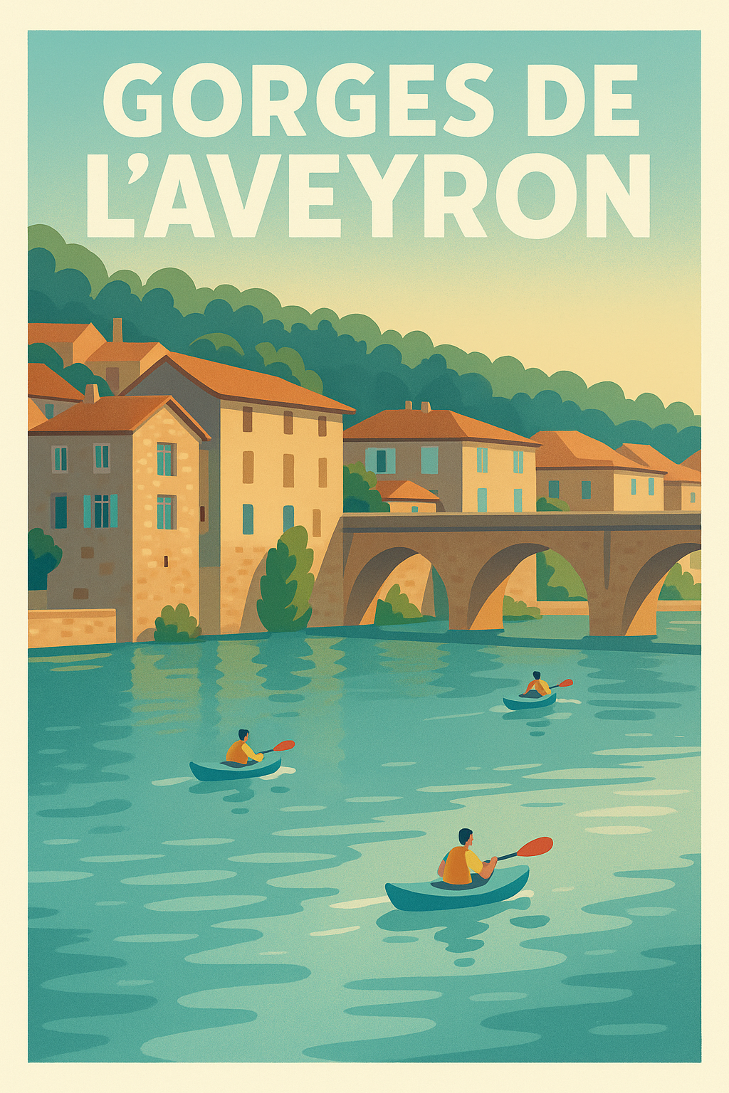 Affiche de Gorges de l'Aveyron - Évasion au fil de l'eau