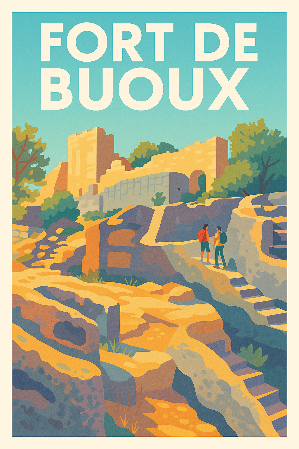 Affiche de Fort de Buoux - L'imposante citadelle du Luberon