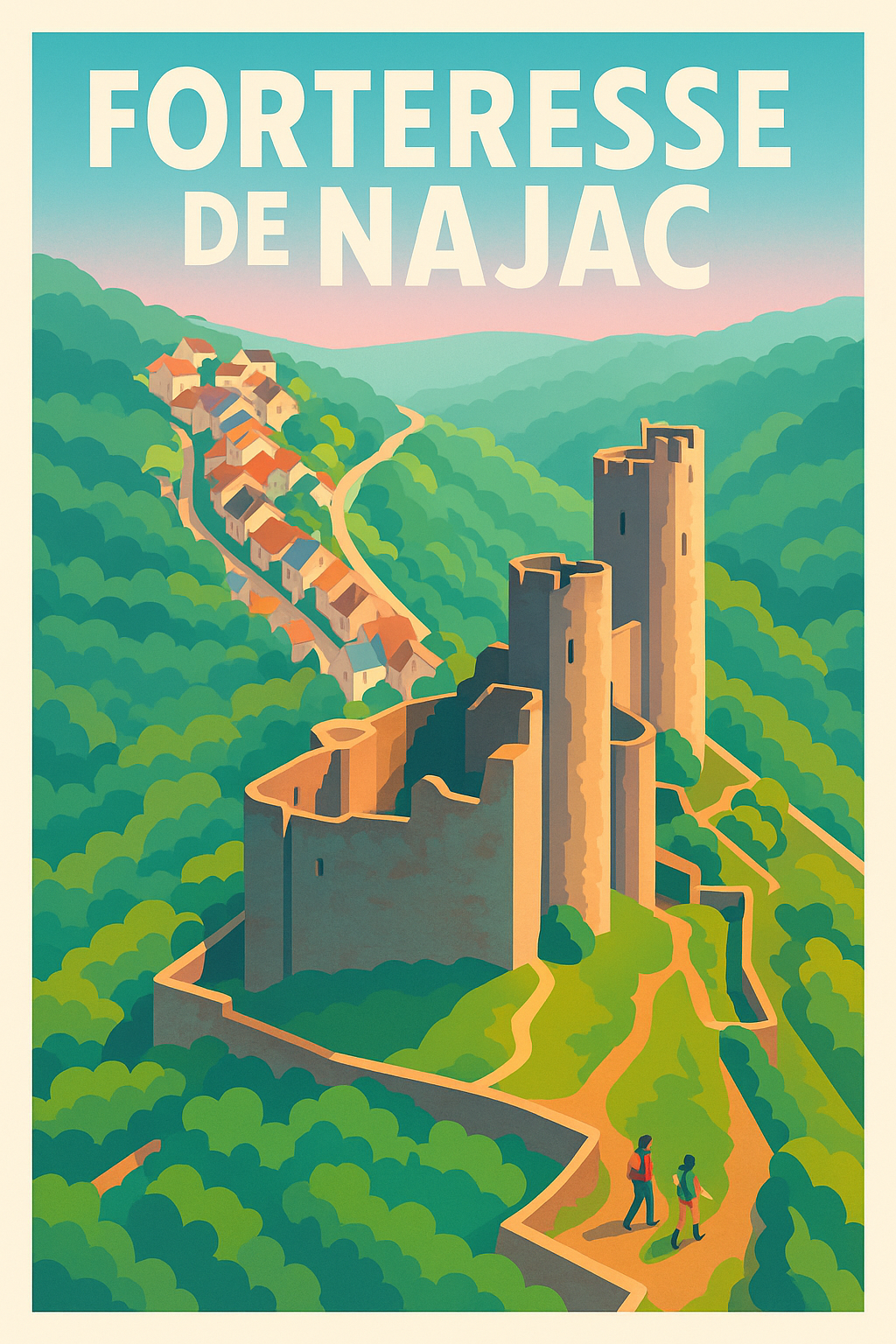 Affiche de Forteresse de Najac - L'éclat médiéval de l'Aveyron