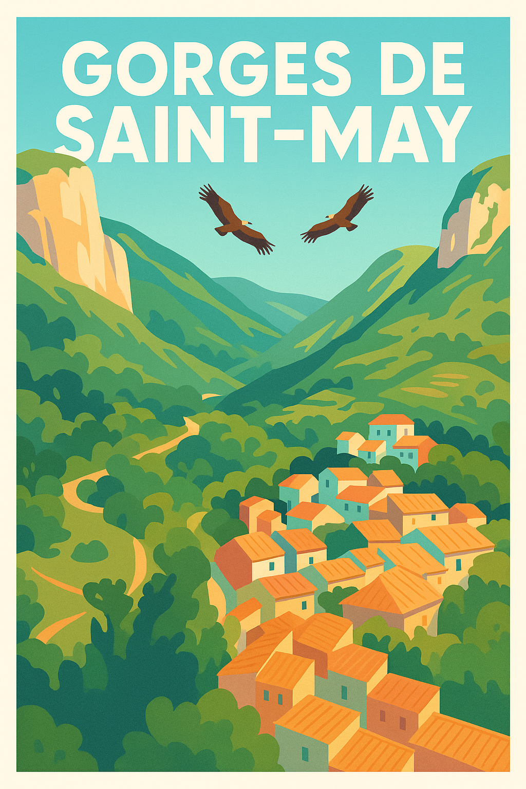 Affiche de Gorges de Saint-May - L'envol majestueux au cœur de la Drôme