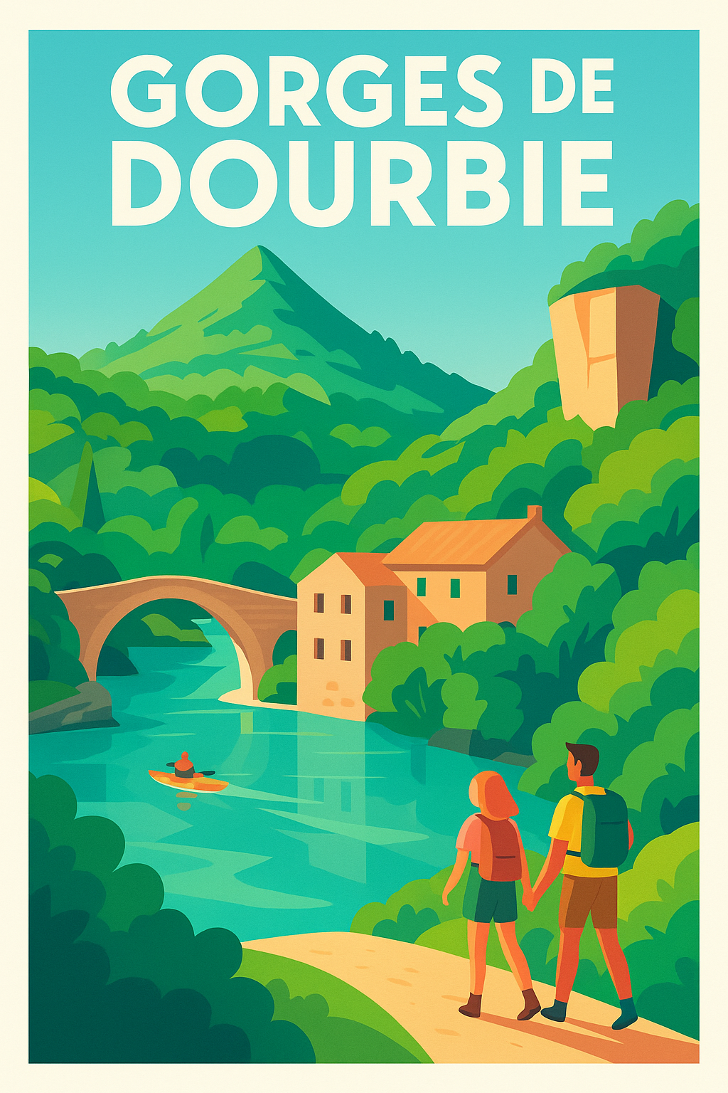 Affiche de Gorges de la Dourbie - Évasion sauvage au cœur de l'Aveyron