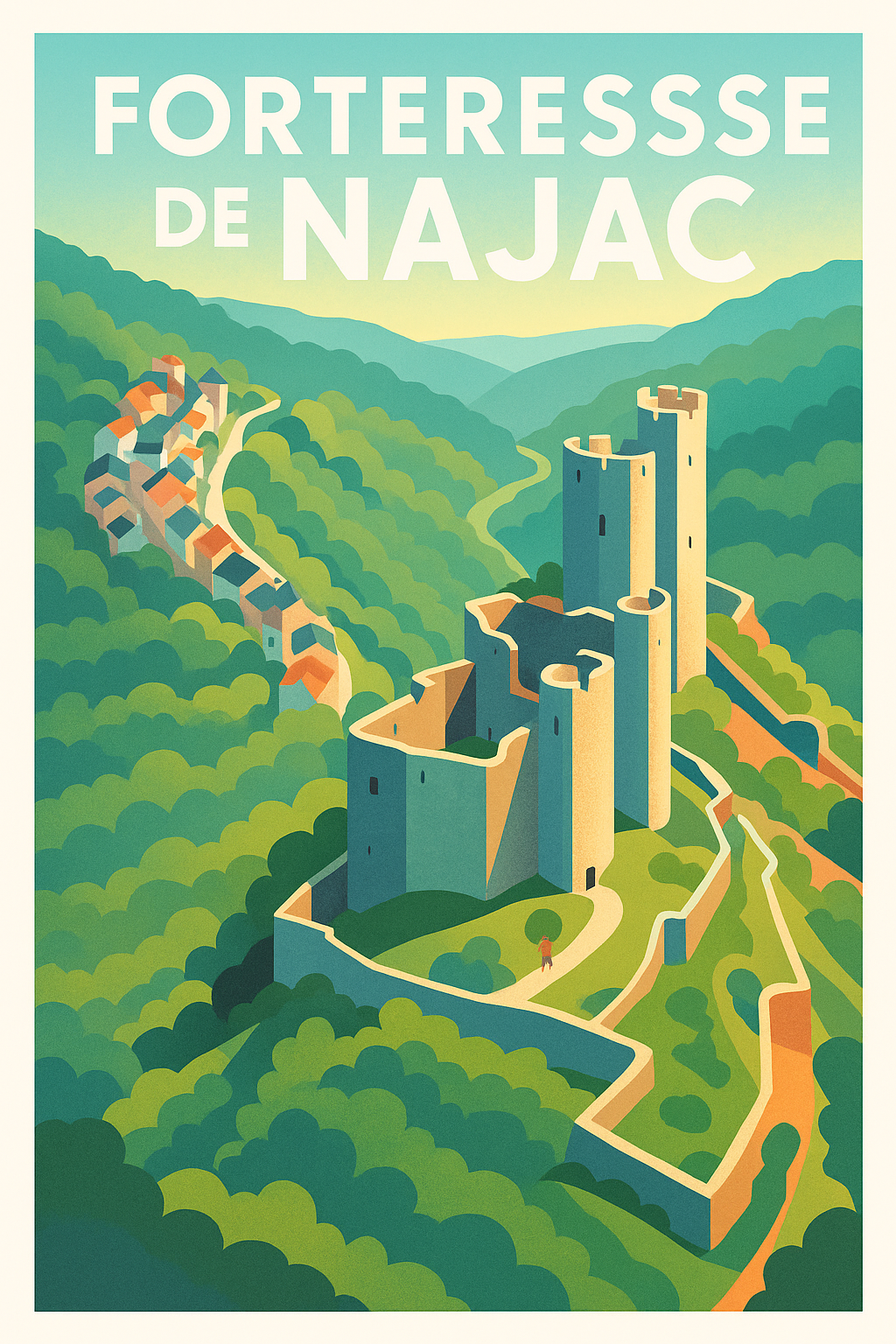Affiche de Forteresse de Najac - L'éclat médiéval de l'Aveyron