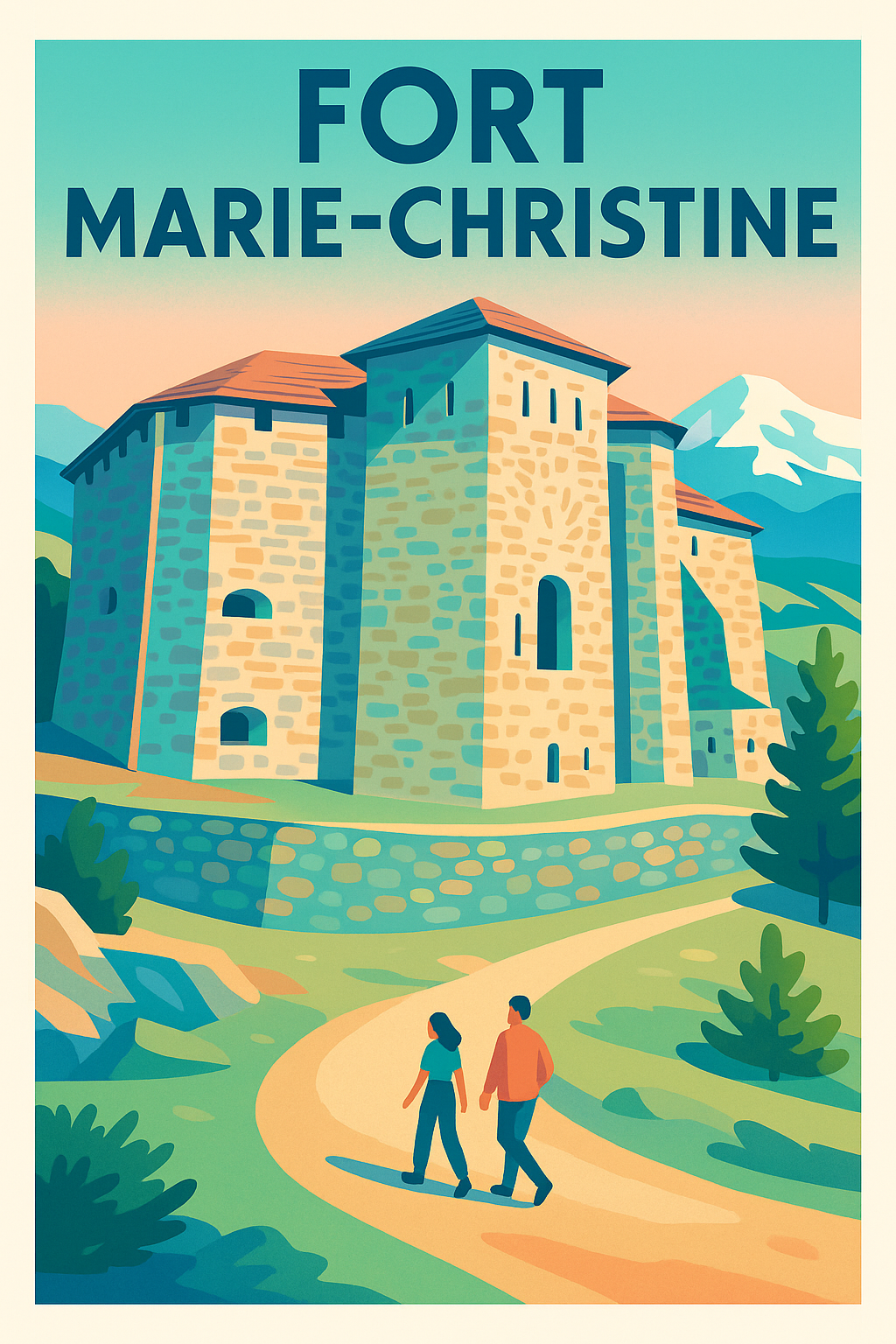 Affiche de Fort Marie-Christine - L'élégance historique au cœur des montagnes
