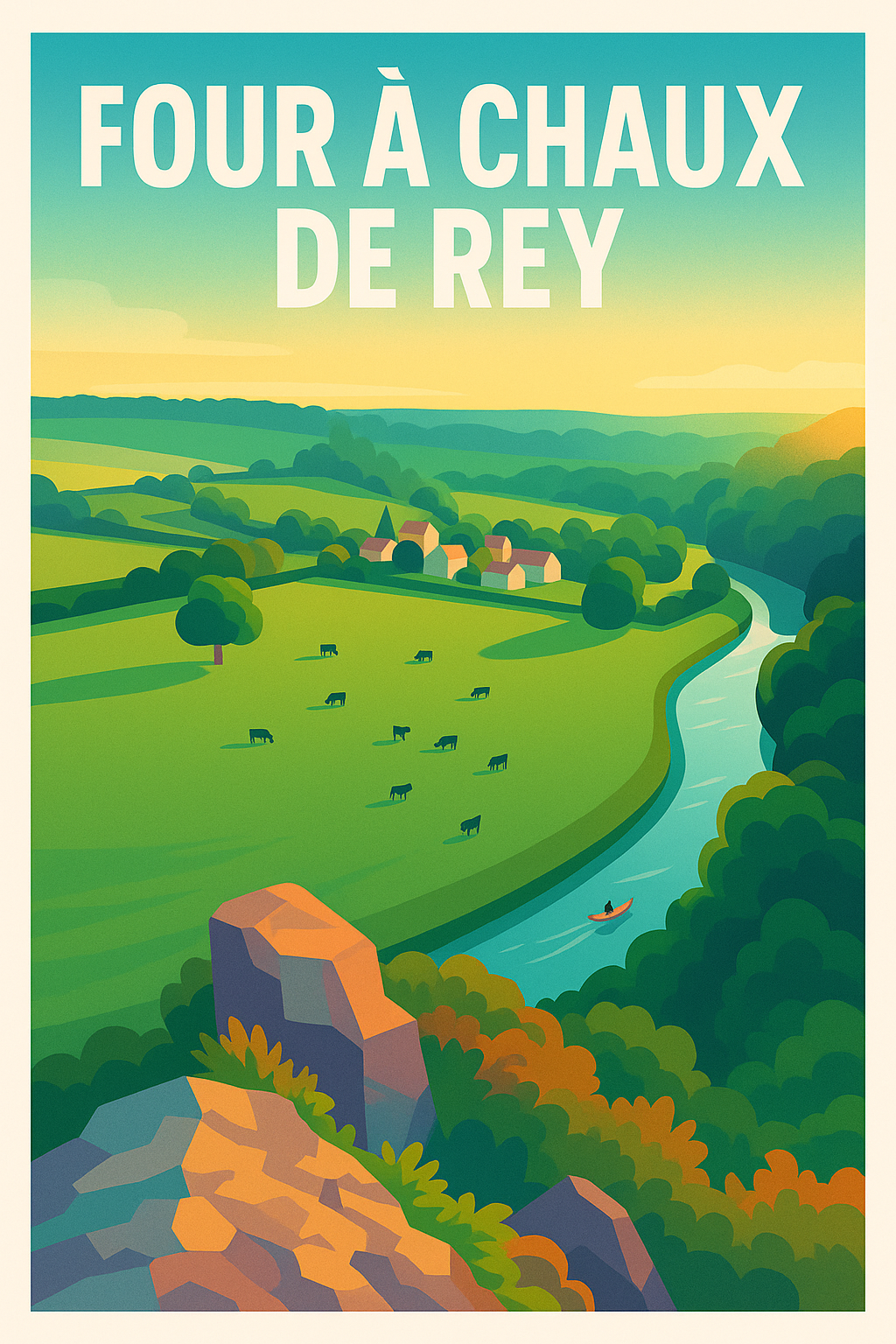 Affiche de Four à chaux de Rey - L'éclat bucolique de la vallée