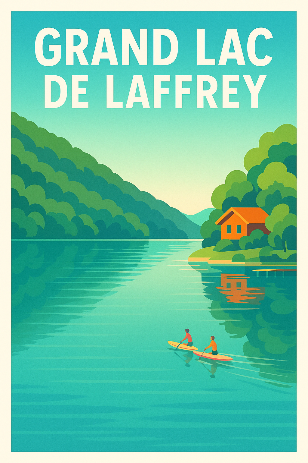 Affiche de Grand Lac de Laffrey - Évasion sereine au cœur des Alpes
