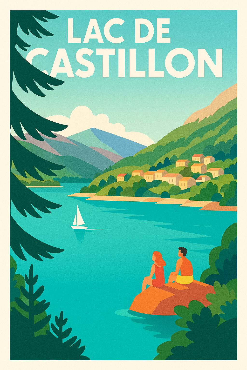 Affiche de Lac de Castillon - Évasion turquoise au cœur du Verdon