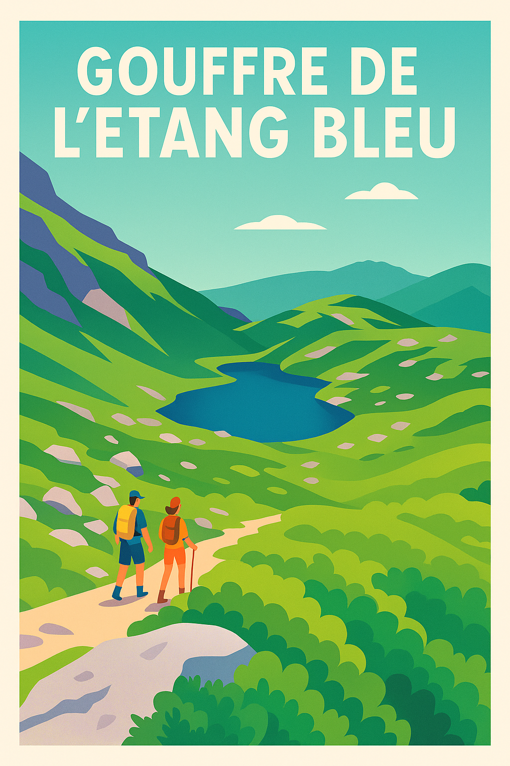 Affiche de Gouffre de l'Etang Bleu - Une évasion sauvage au cœur des montagnes