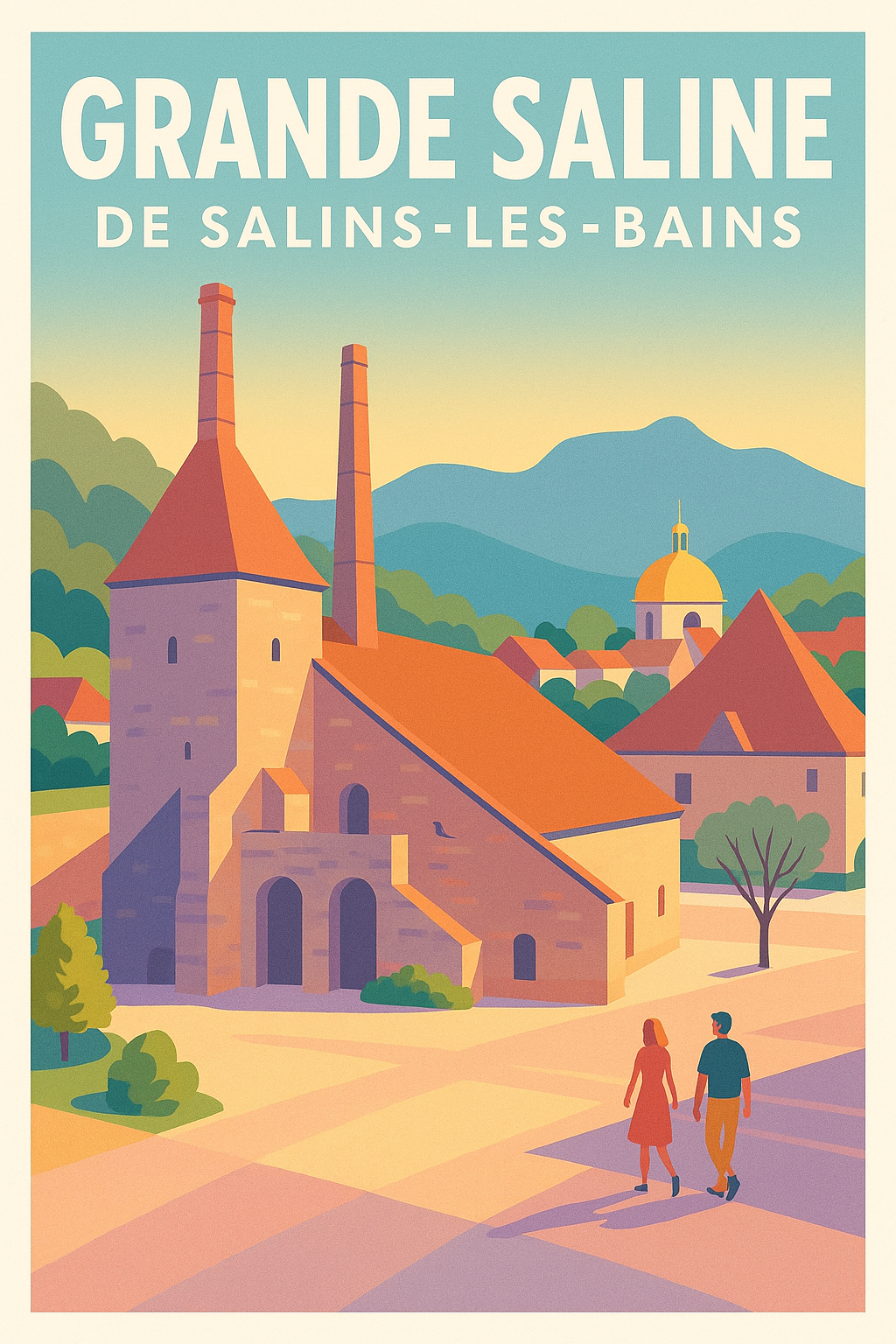 Affiche de Salins-les-Bains - L'éclat historique de la Grande Saline