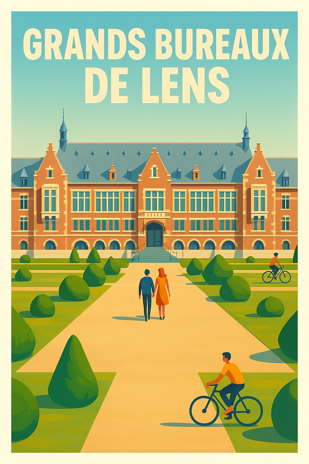 Affiche de Grands Bureaux de Lens - L'élégance du patrimoine minier
