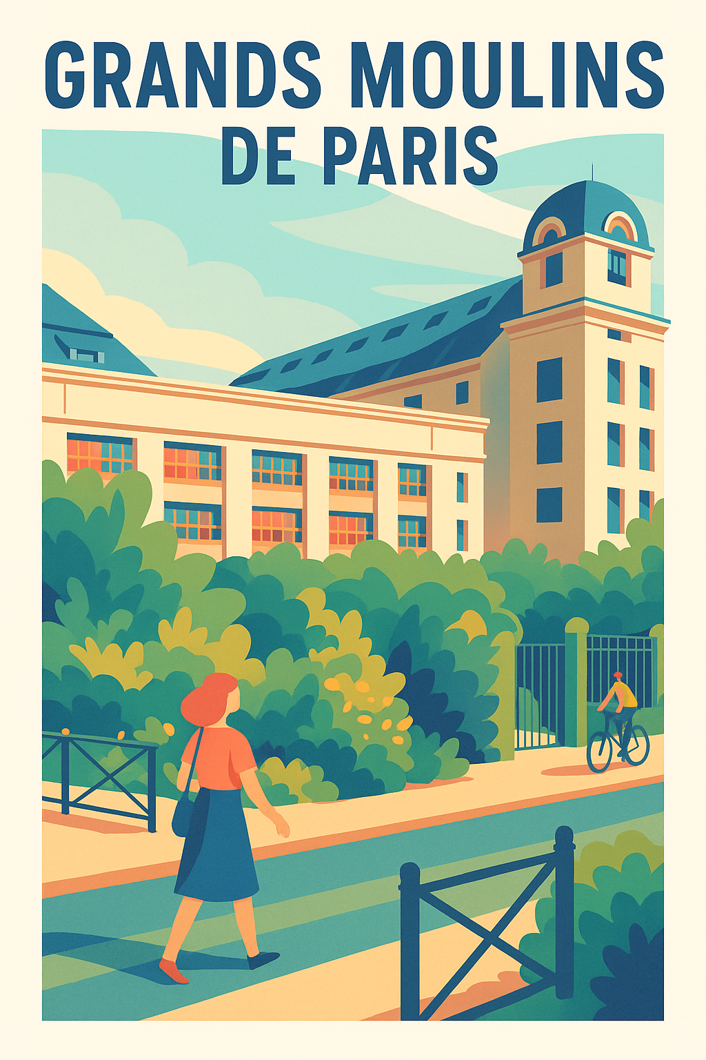Affiche de Grands Moulins de Paris - L'élégance du patrimoine industriel