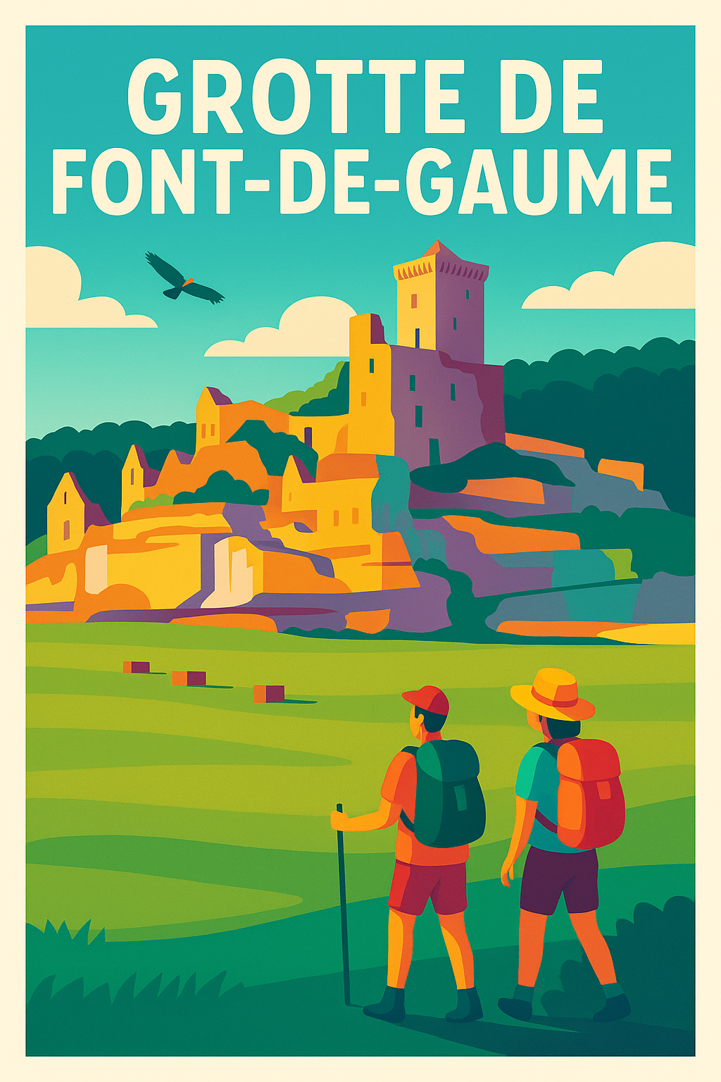Affiche de Grotte de Font-de-Gaume - Voyage au cœur de la Préhistoire