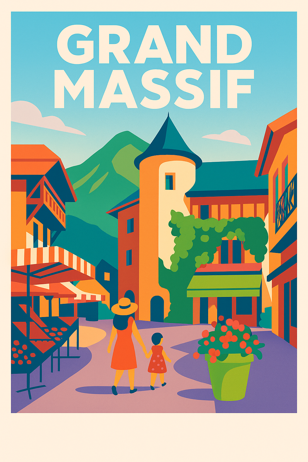Affiche de Grand Massif - L'élégance des Alpes en couleurs
