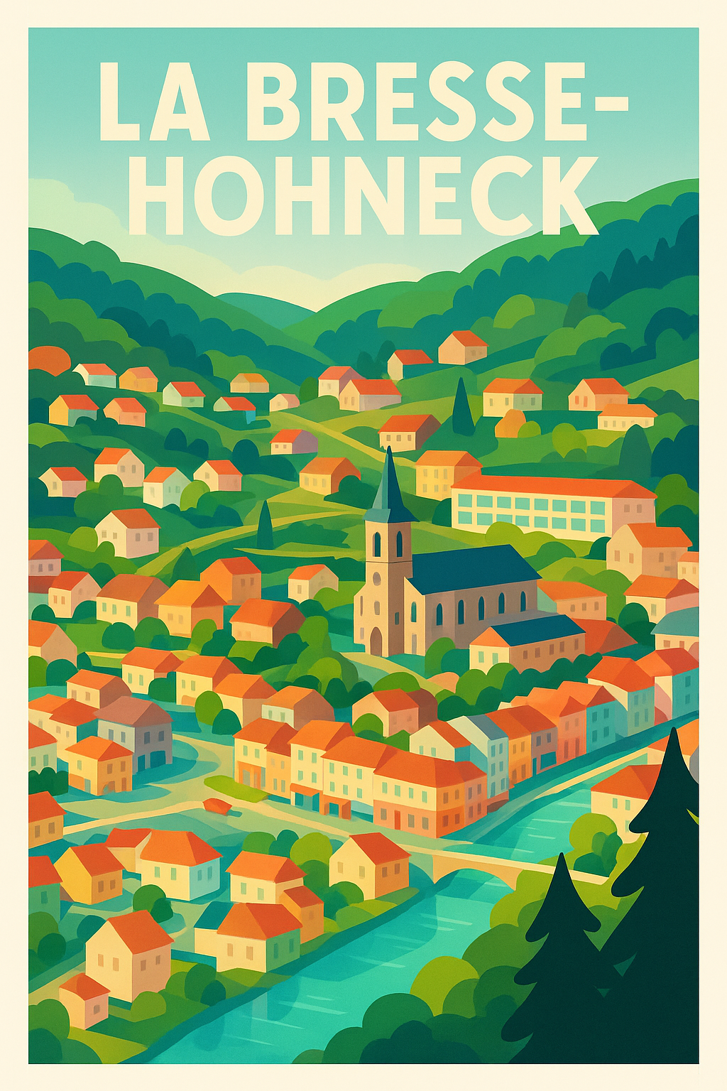 Affiche de La Bresse-Hohneck - L'âme des Vosges en couleurs