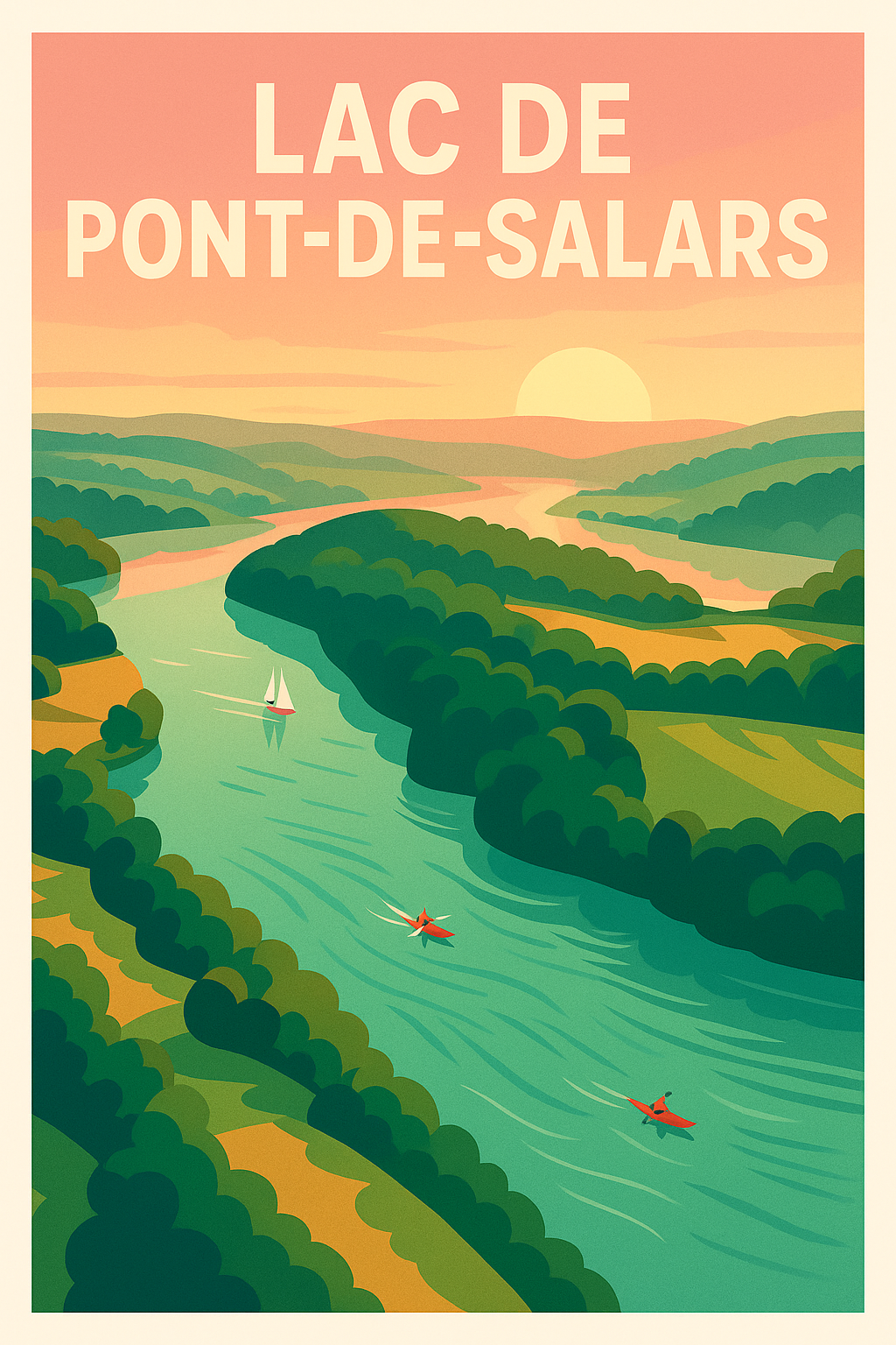 Affiche de Lac de Pont-de-Salars - Évasion Nature en Aveyron