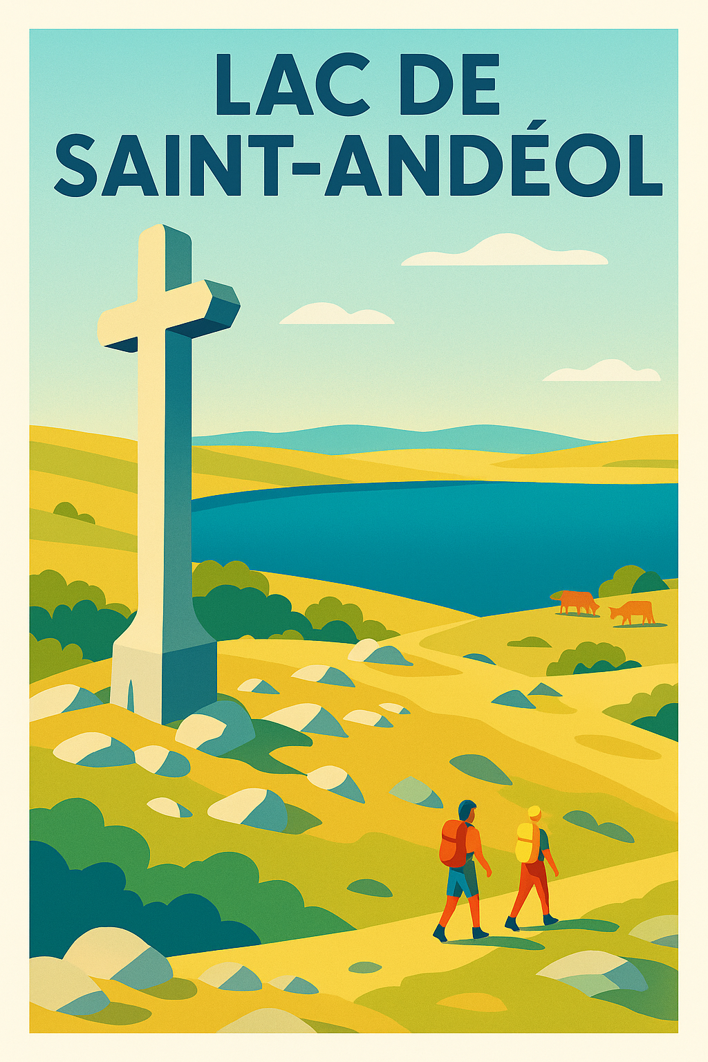 Affiche de Lac de Saint-Andéol - La sérénité sauvage de l'Aubrac