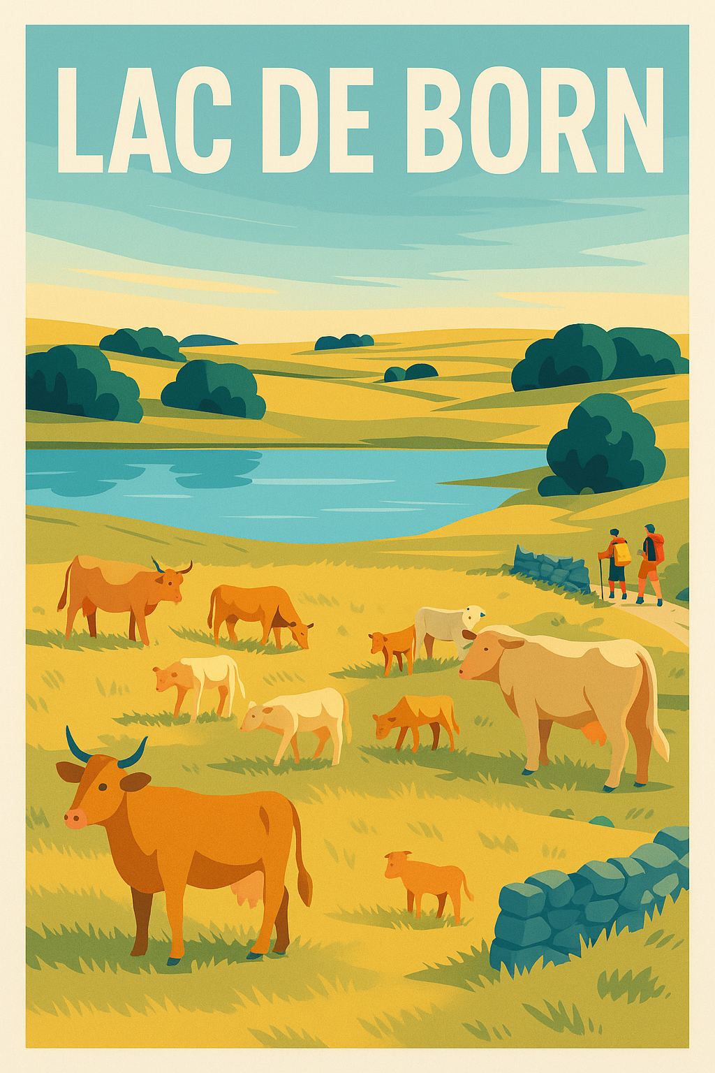 Affiche de Lac de Born - L'évasion bucolique au cœur de l'Aubrac