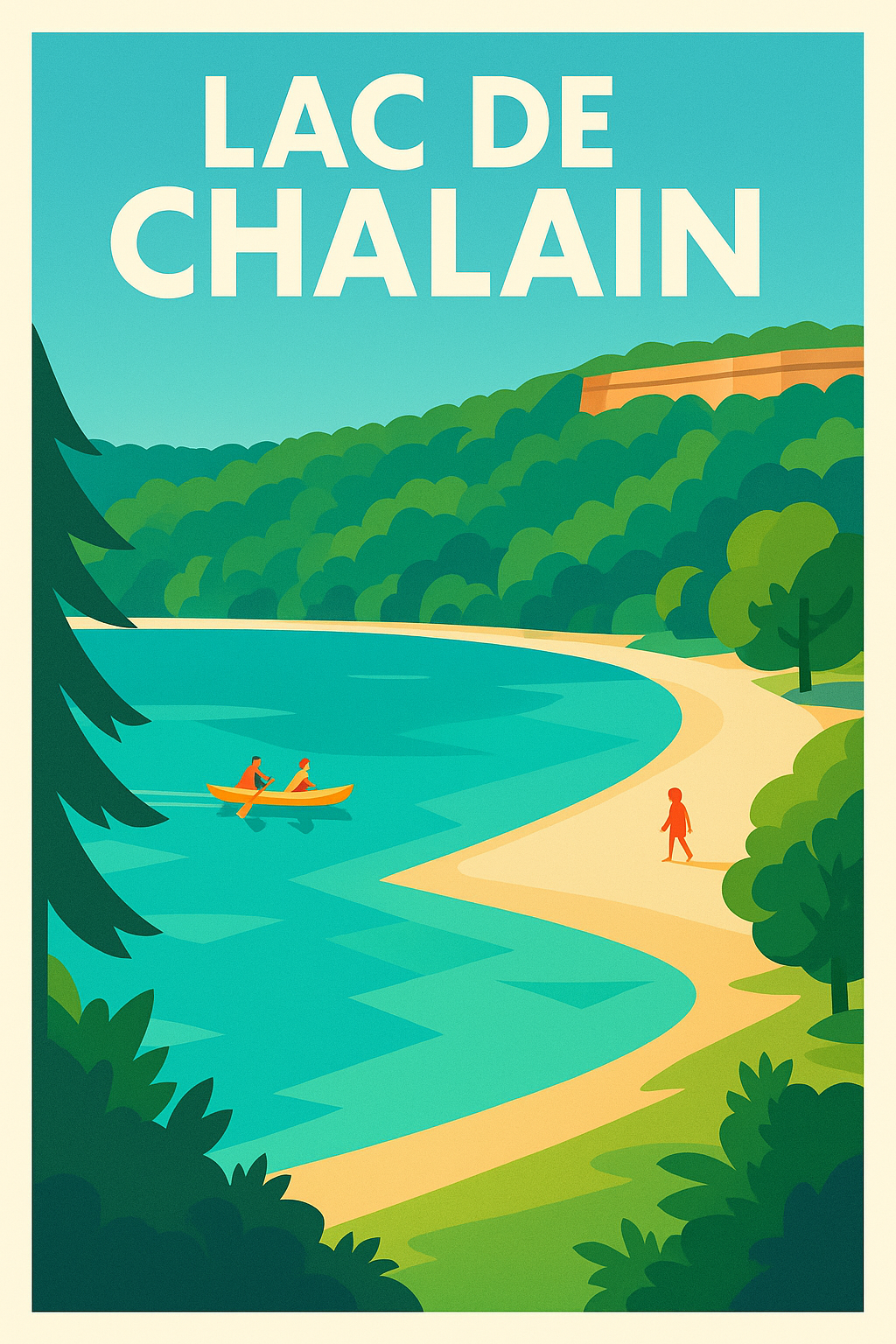 Affiche de Lac de Chalain - L'éclat turquoise du Jura