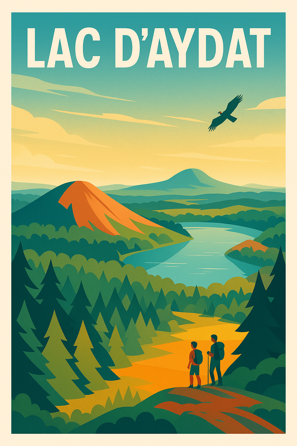 Affiche de Lac d'Aydat - Évasion sauvage au cœur des volcans d'Auvergne