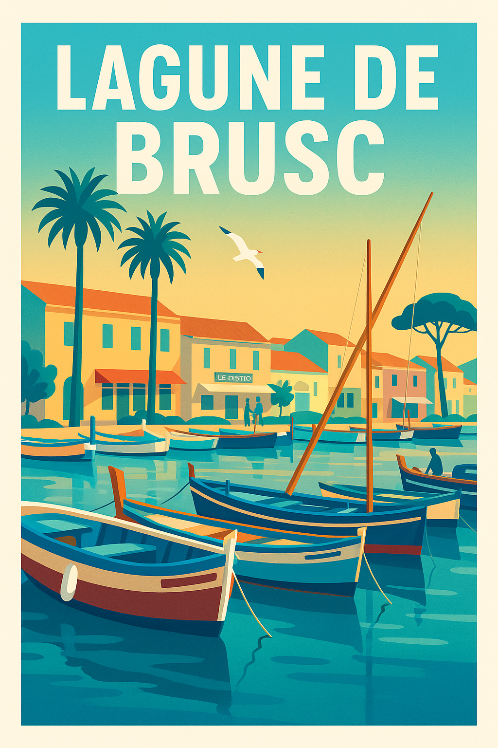 Affiche de Lagune de Brusc - L'éclat de la Méditerranée et le charme des pointus