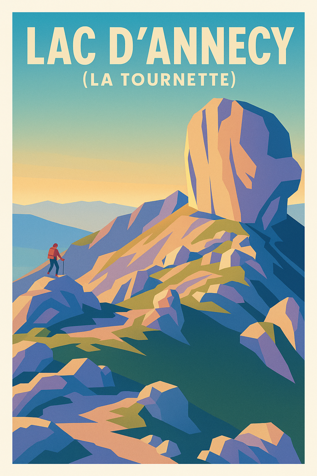 Affiche de Lac d'Annecy - L'ascension majestueuse de la Tournette