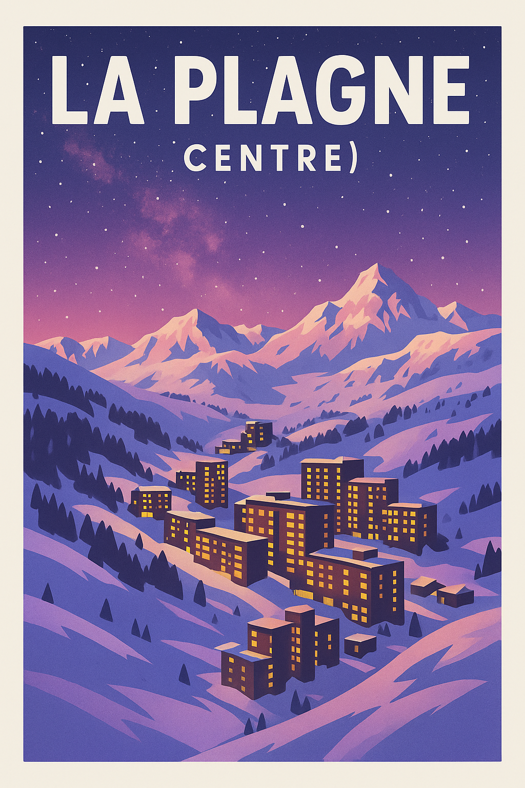 Affiche de La Plagne Centre - La magie des sommets sous les étoiles