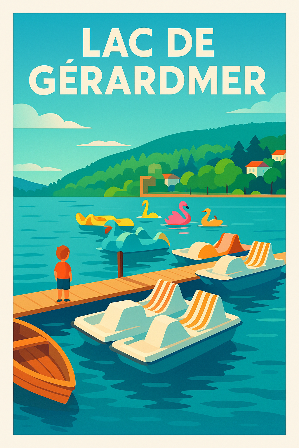Affiche de Lac de Gérardmer - La Perle des Vosges en couleurs
