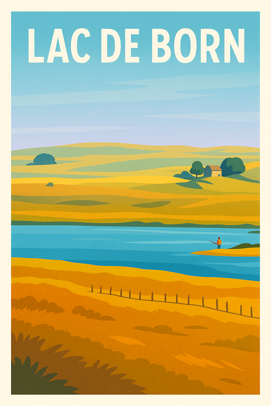 Affiche de Lac de Born - Sérénité et nature sauvage en Lozère