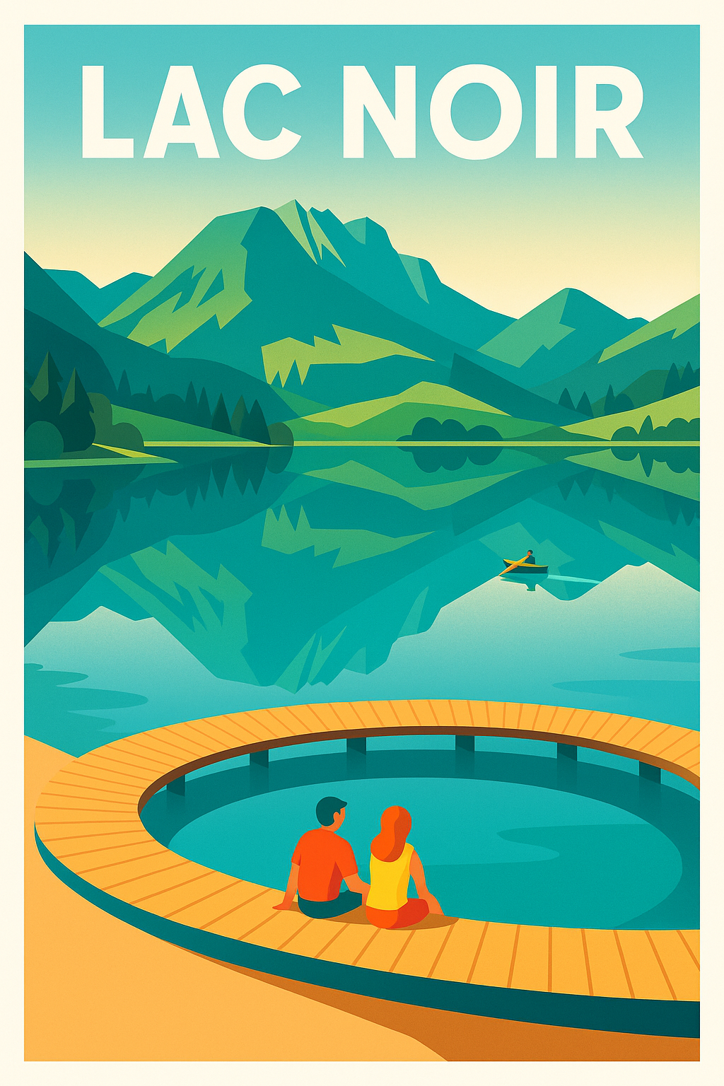 Affiche de Lac Noir - La sérénité des Alpes Fribourgeoises