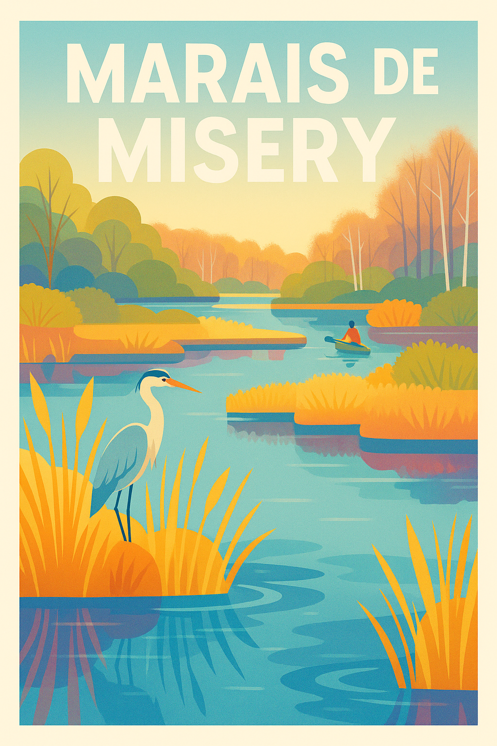 Affiche de Marais de Misery - La sérénité sauvage au fil de l'eau