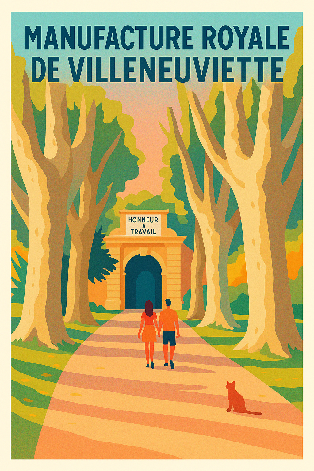 Affiche de Villeneuvette - L'élégance historique d'une cité manufacture
