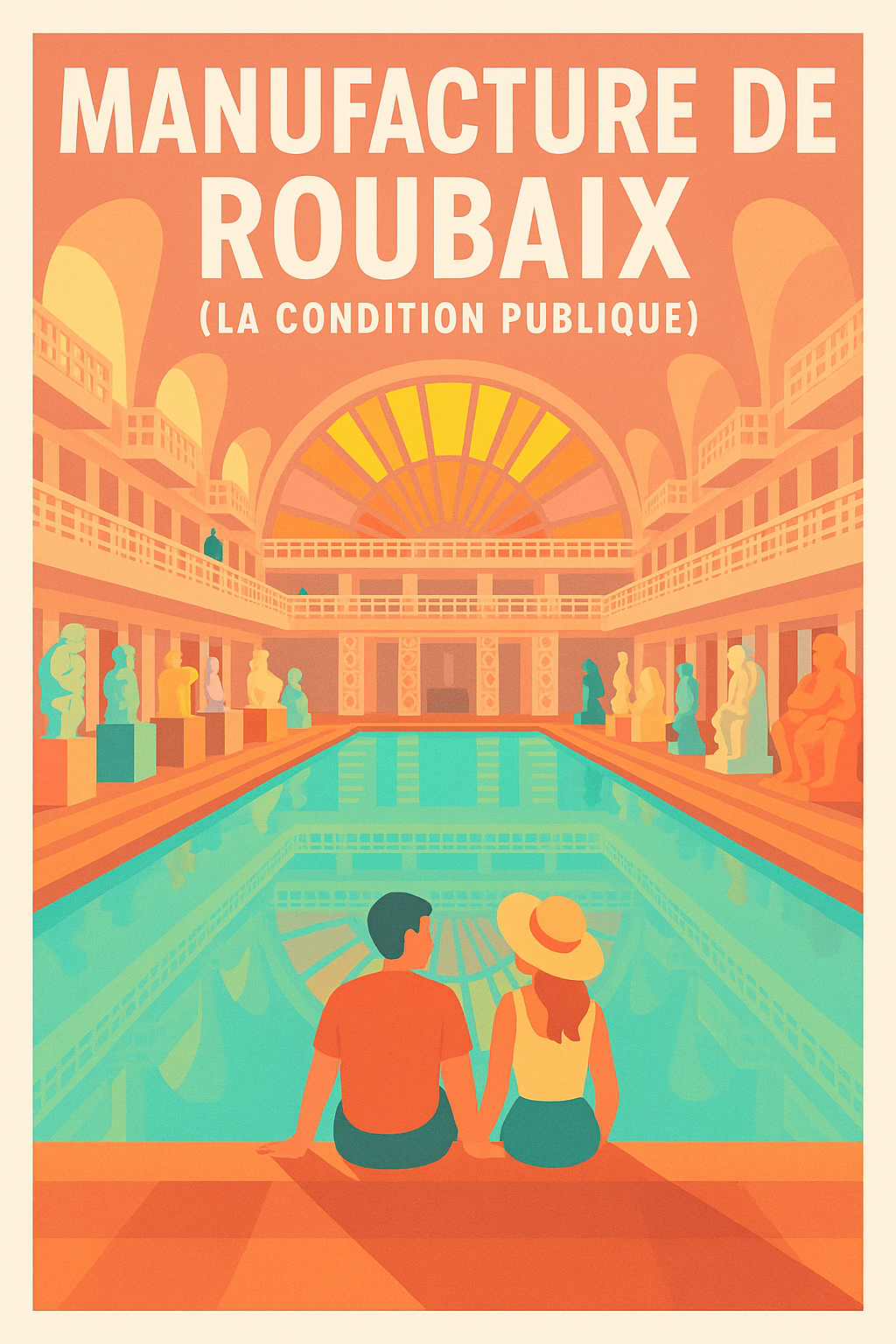 Affiche de Roubaix - L'élégance art déco de la Piscine et de la Condition Publique