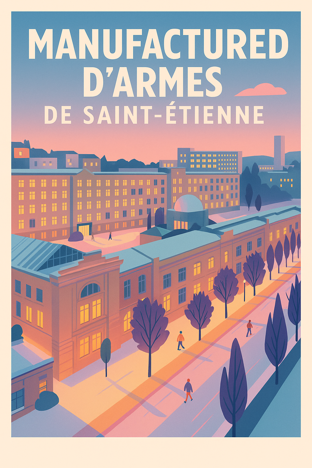 Affiche de Saint-Étienne - L'élégance historique de la Manufacture d'Armes