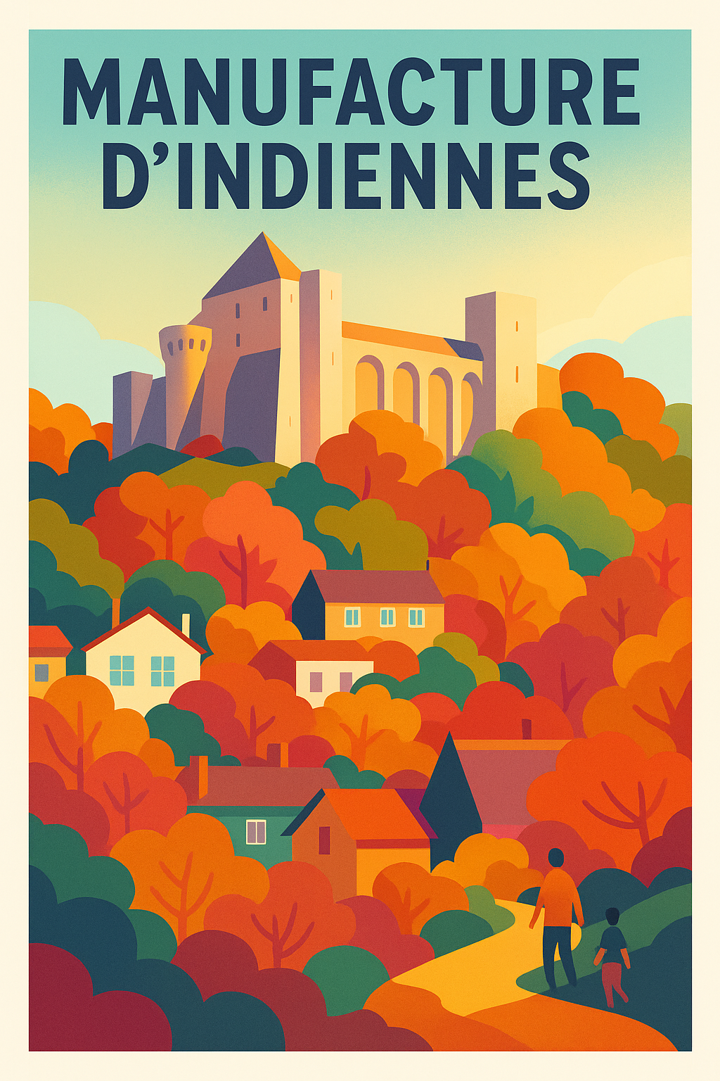 Affiche de Manufacture d'Indiennes - L'élégance vintage au cœur de l'histoire