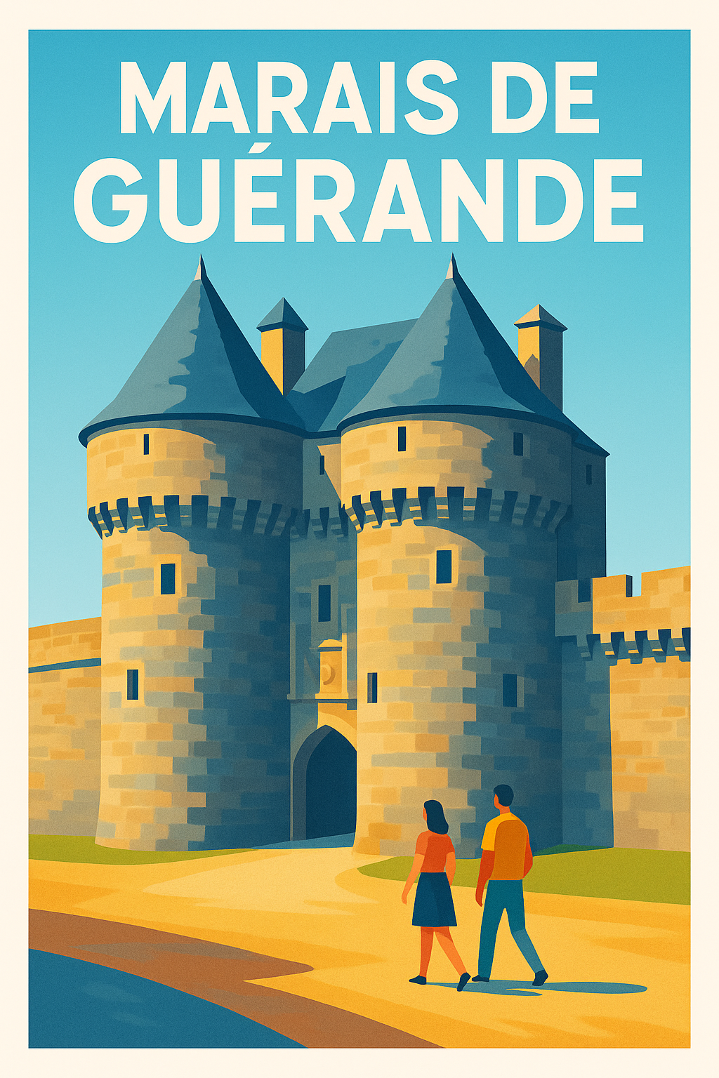 Affiche de Guérande - L'élégance médiévale de la cité de l'or blanc
