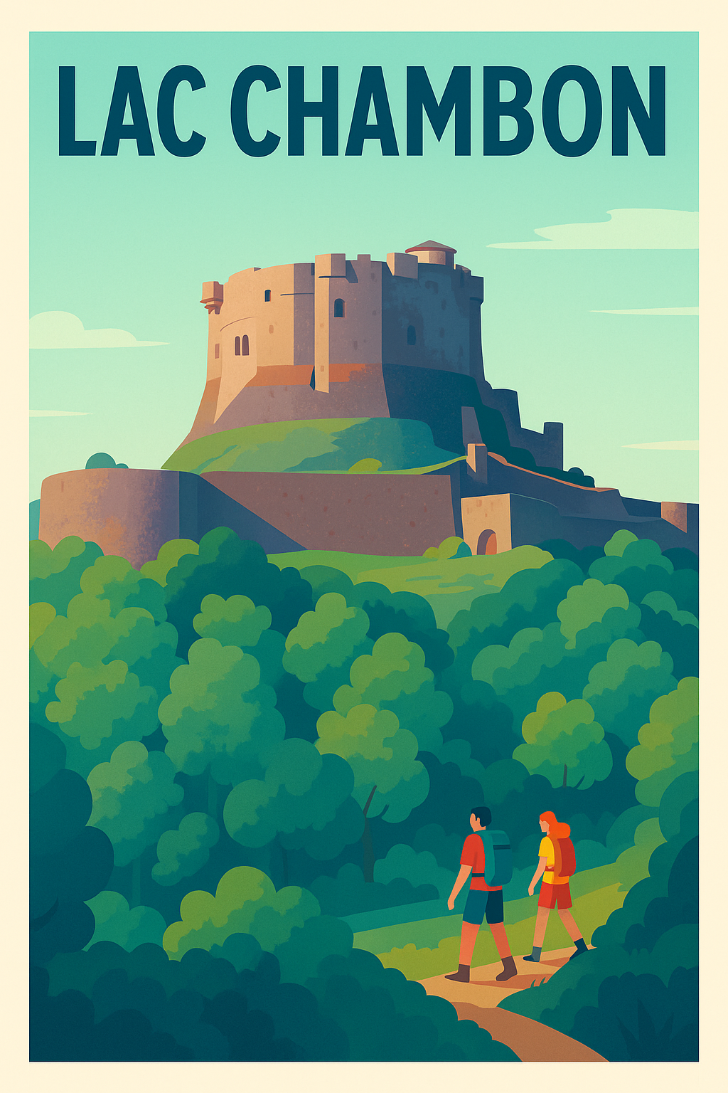 Affiche de Lac Chambon - L'esprit de l'Auvergne entre lac et montagnes