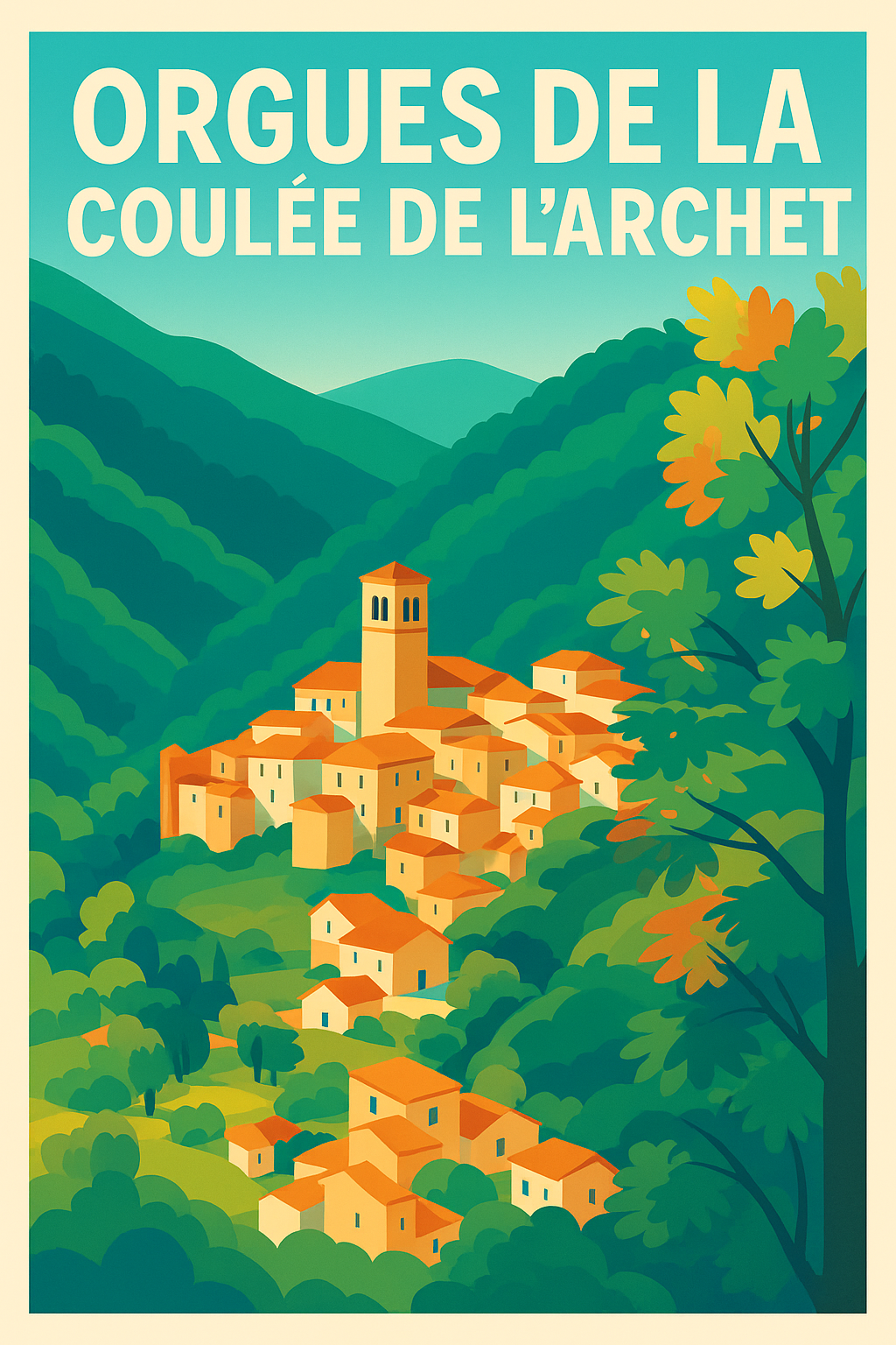 Affiche de Orgues de la coulée de l'Archet - L'élégance naturelle au cœur des montagnes