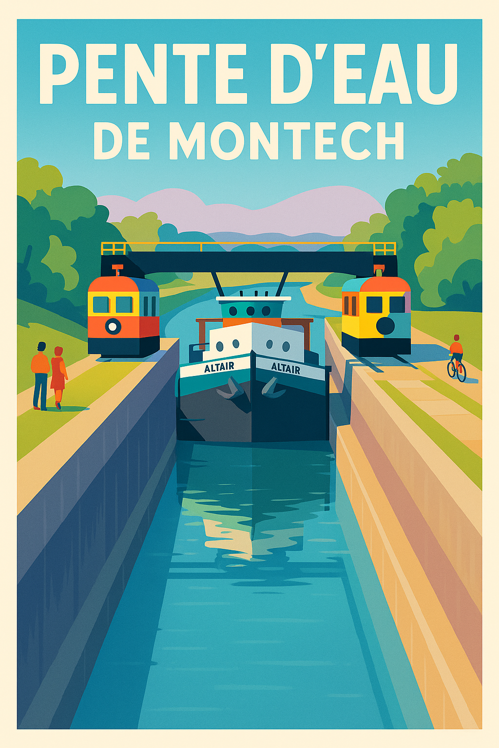 Affiche de Montech - L'élégance fluviale de la Pente d'Eau