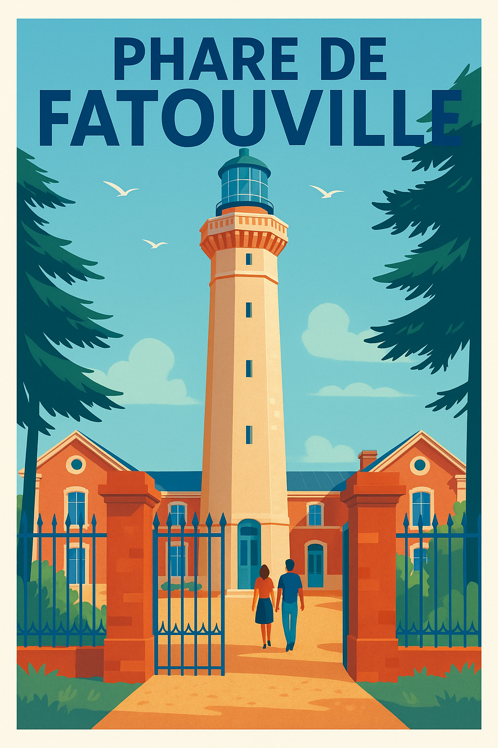 Affiche de Phare de Fatouville - L'élégance vintage du patrimoine normand