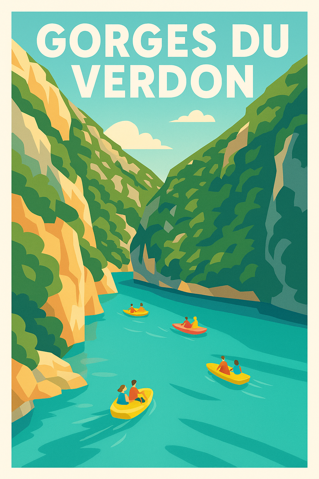 Affiche de Gorges du Verdon - L'éclat turquoise du plus grand canyon d'Europe