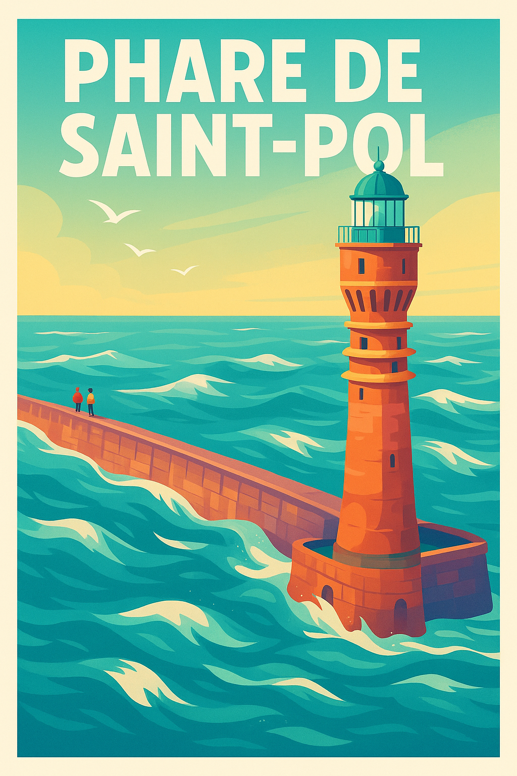 Affiche de Phare de Saint-Pol - L'éclat majestueux du littoral dunkerquois