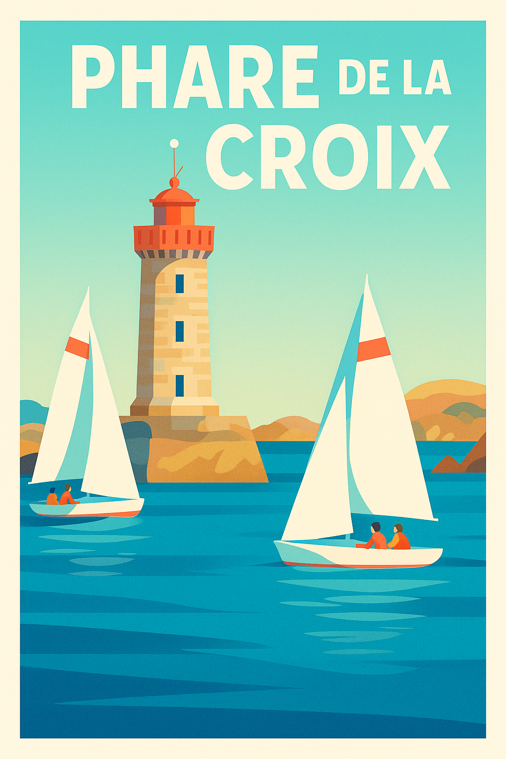 Affiche de Phare de la Croix - L'élégance maritime au format vintage