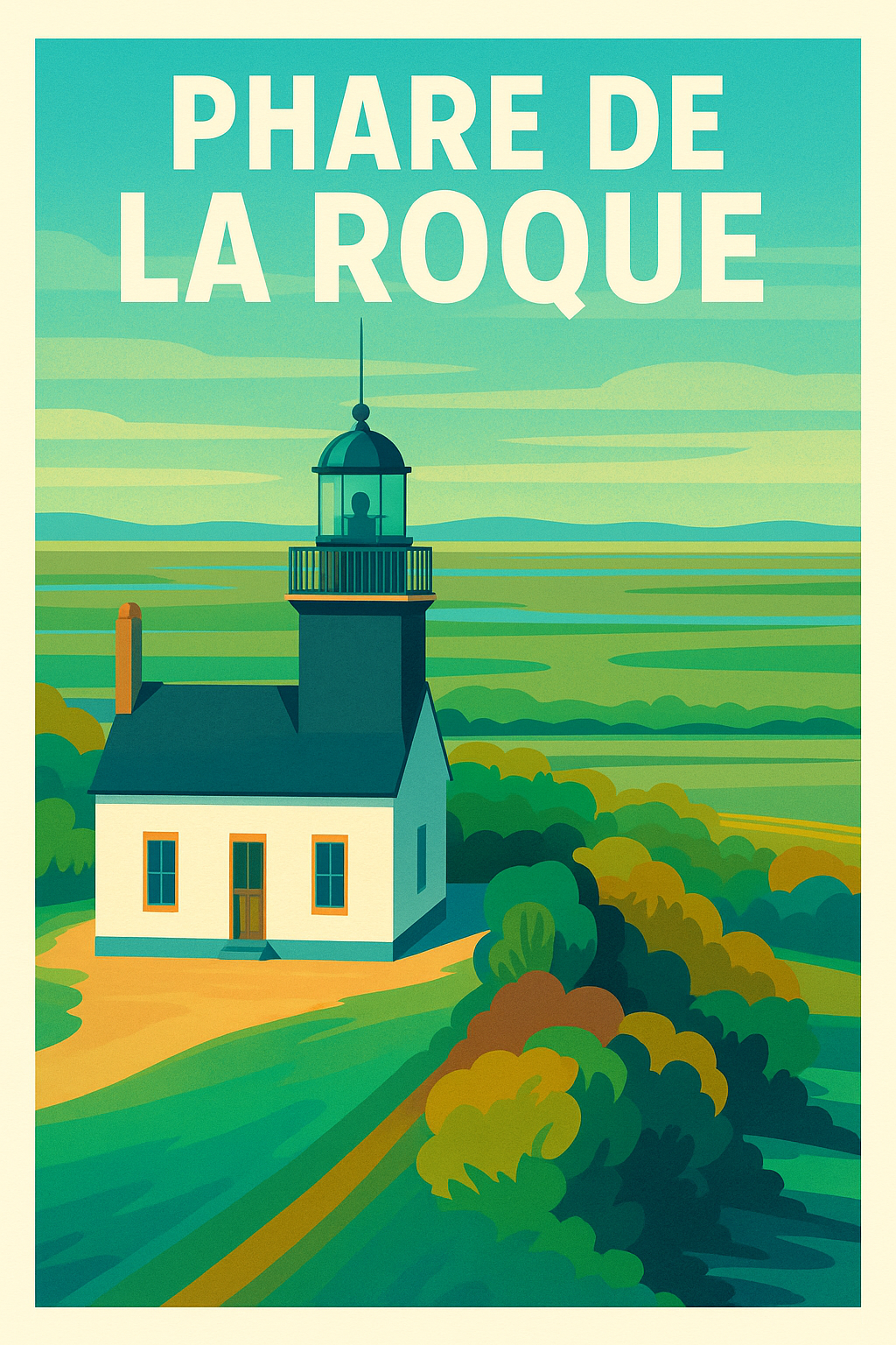 Affiche de Phare de la Roque - L'éclat serein de l'estuaire de la Seine