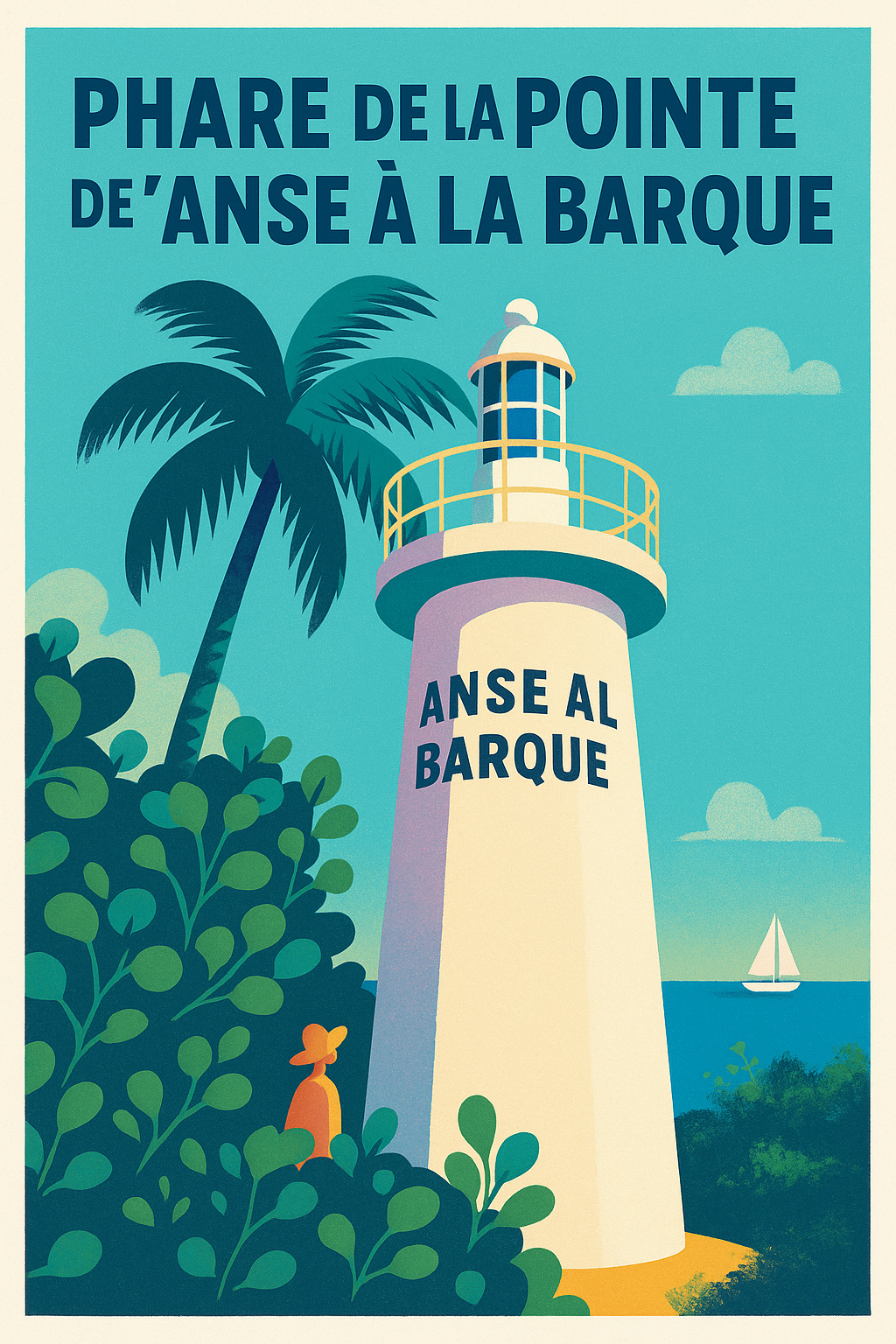 Affiche de Anse à la Barque - L'éclat tropical du phare de Guadeloupe