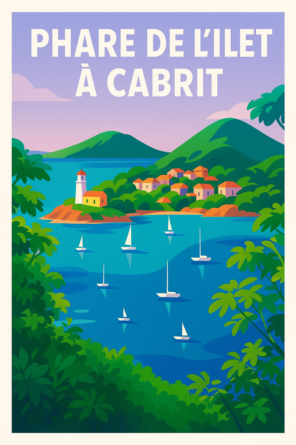 Affiche de Phare de l'Îlet à Cabrit - L'éclat tropical des Saintes