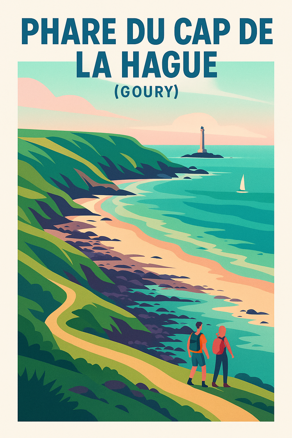 Affiche de Phare du Cap de la Hague - L'éclat sauvage du bout du monde