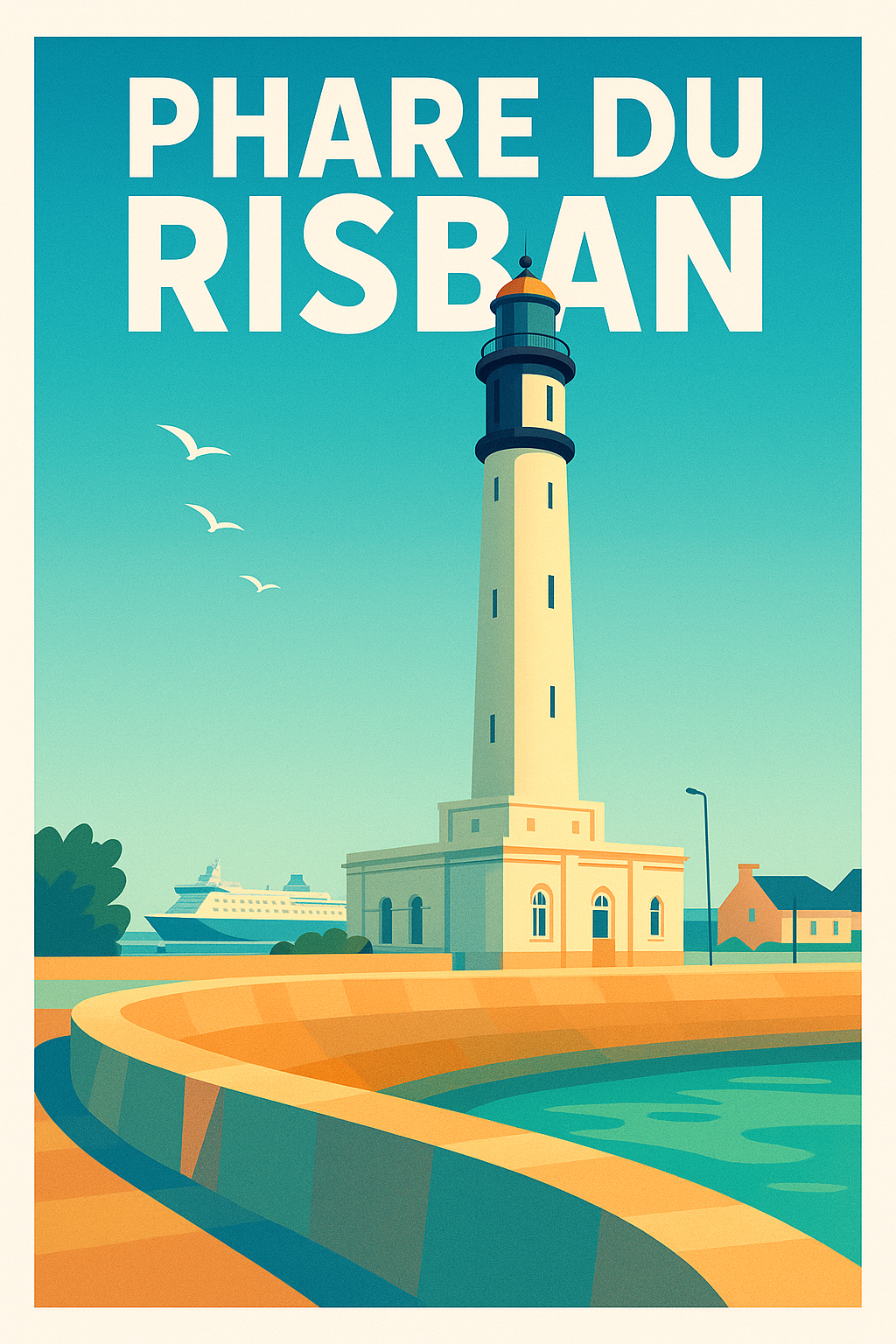 Affiche de Phare du Risban - L'éclat majestueux du littoral calaisien