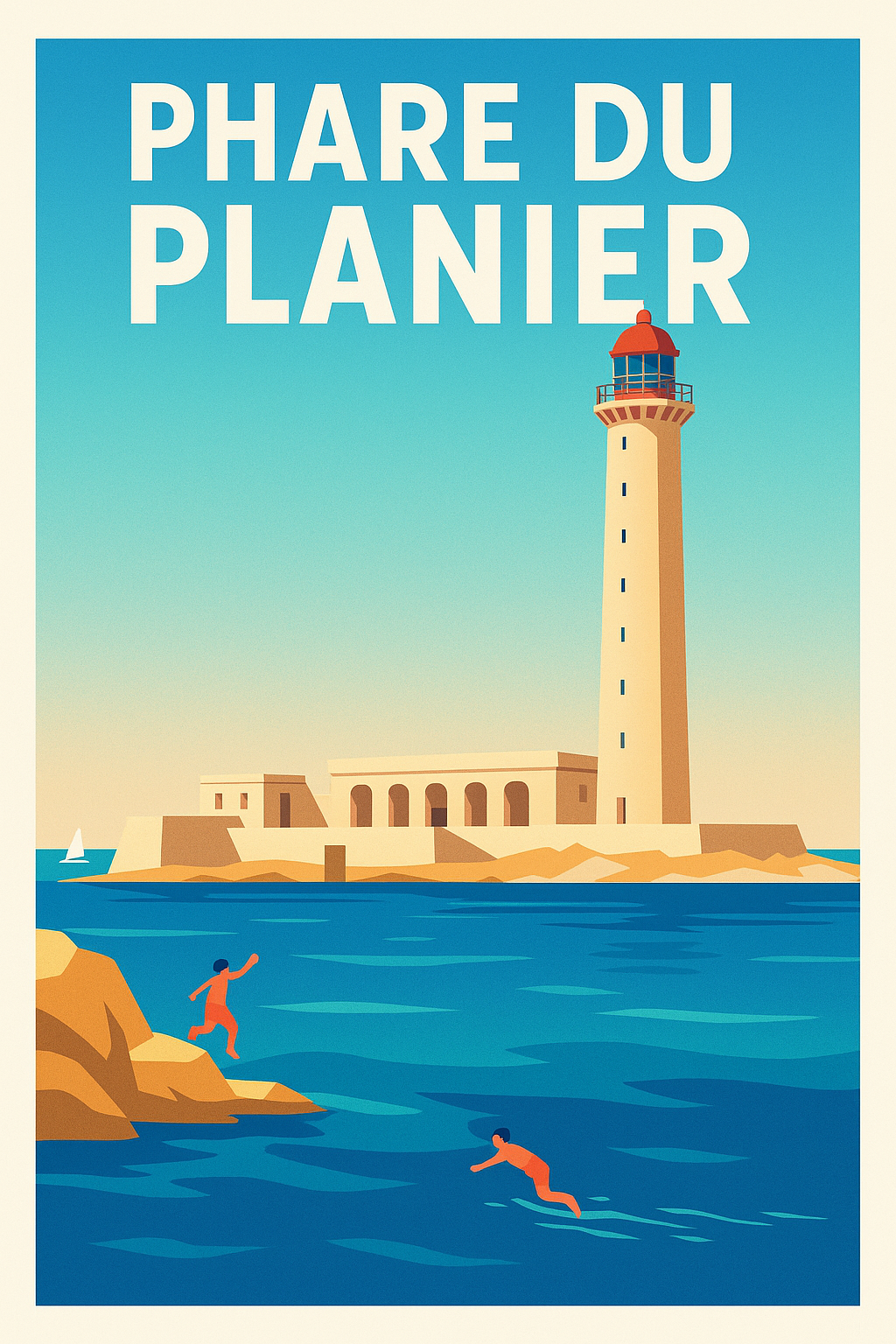 Affiche de Phare du Planier - L'éclat de la Méditerranée au large de Marseille